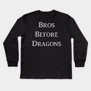 Bros Before Dragons Kids Long Sleeve T-Shirt